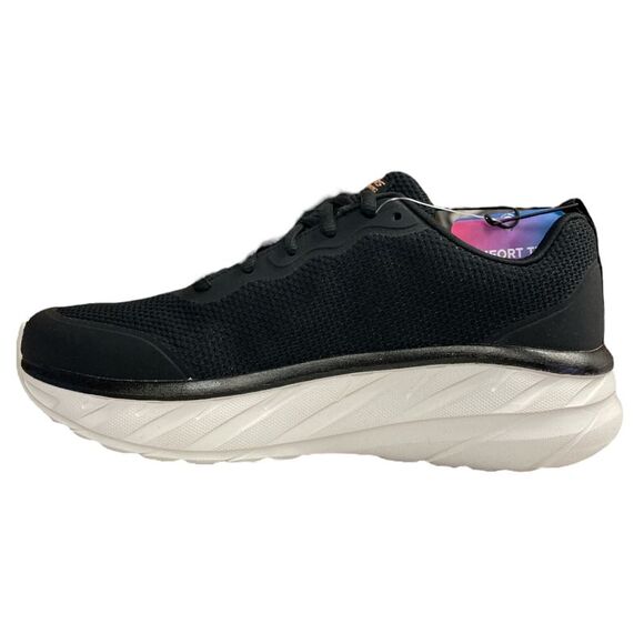 Black/White - Skechers Ladies Premium Cushion Air-Cooled Memory Foam D'Lux Ultra - Picture 2 of 6